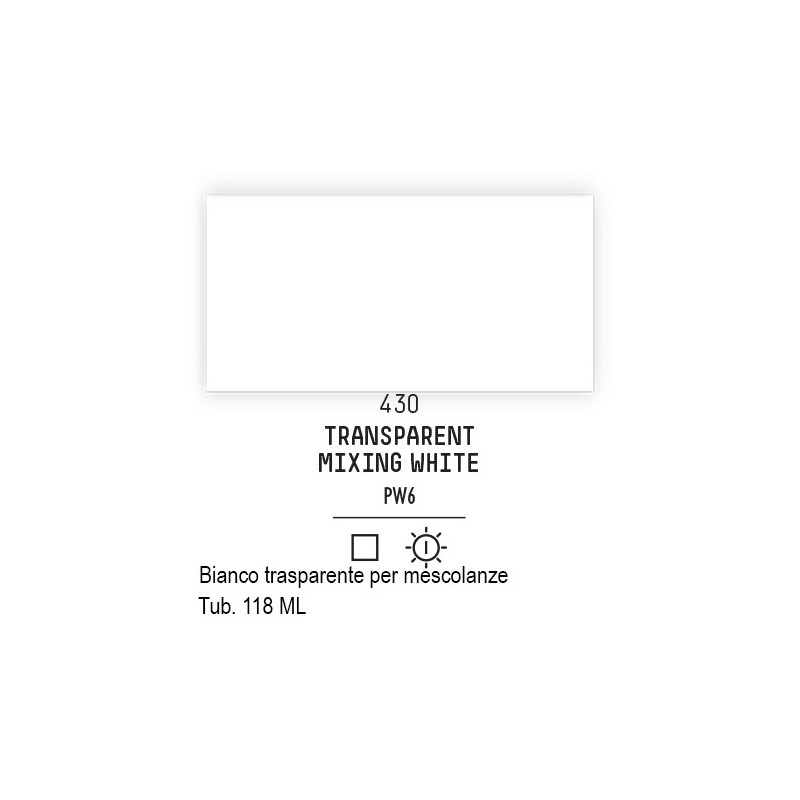430 - Liquitex Basics acrilico bianco trasparente per mescolanze