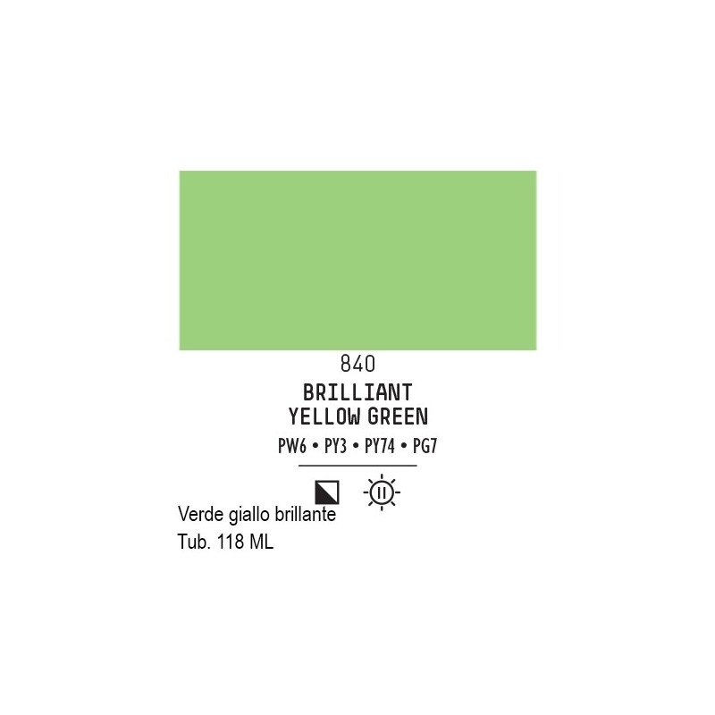 840 - Liquitex Basics acrilico verde giallo brillante