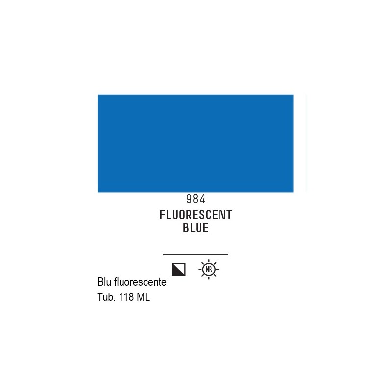984 - Liquitex Basics acrilico blu fluorescente