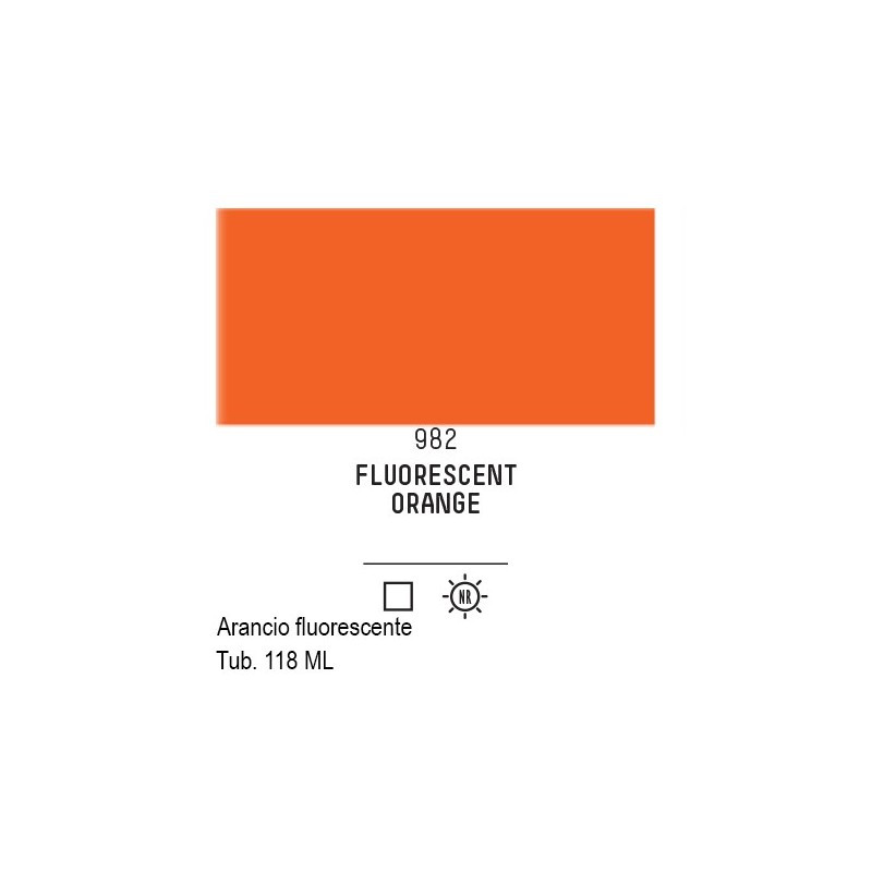 982 - Liquitex Basics acrilico arancio fluorescente