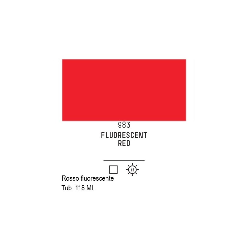 983 - Liquitex Basics acrilico rosso fluorescente