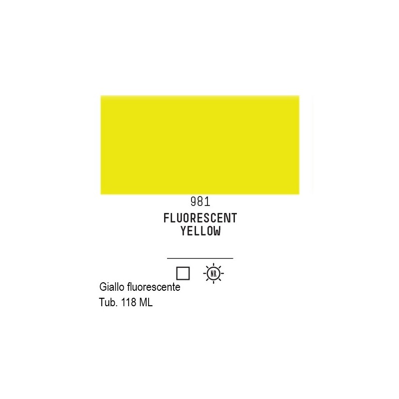 981 - Liquitex Basics acrilico giallo fluorescente