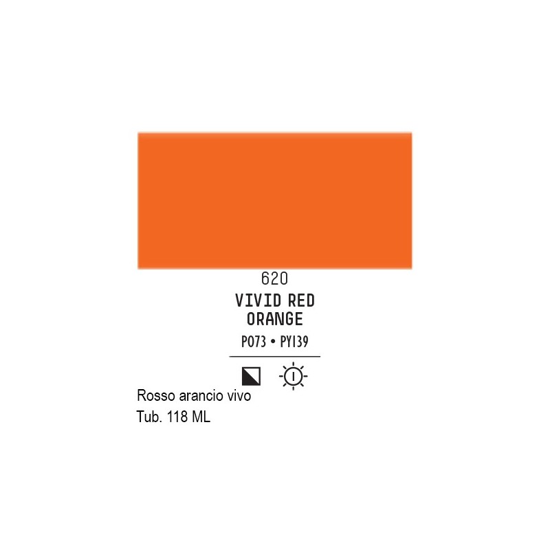 620 - Liquitex Basics acrilico rosso arancio vivo