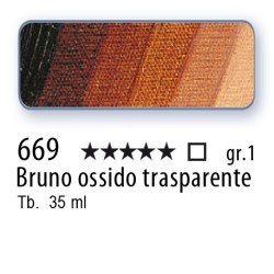 669 - Schmincke Olio Mussini bruno ossido trasparente