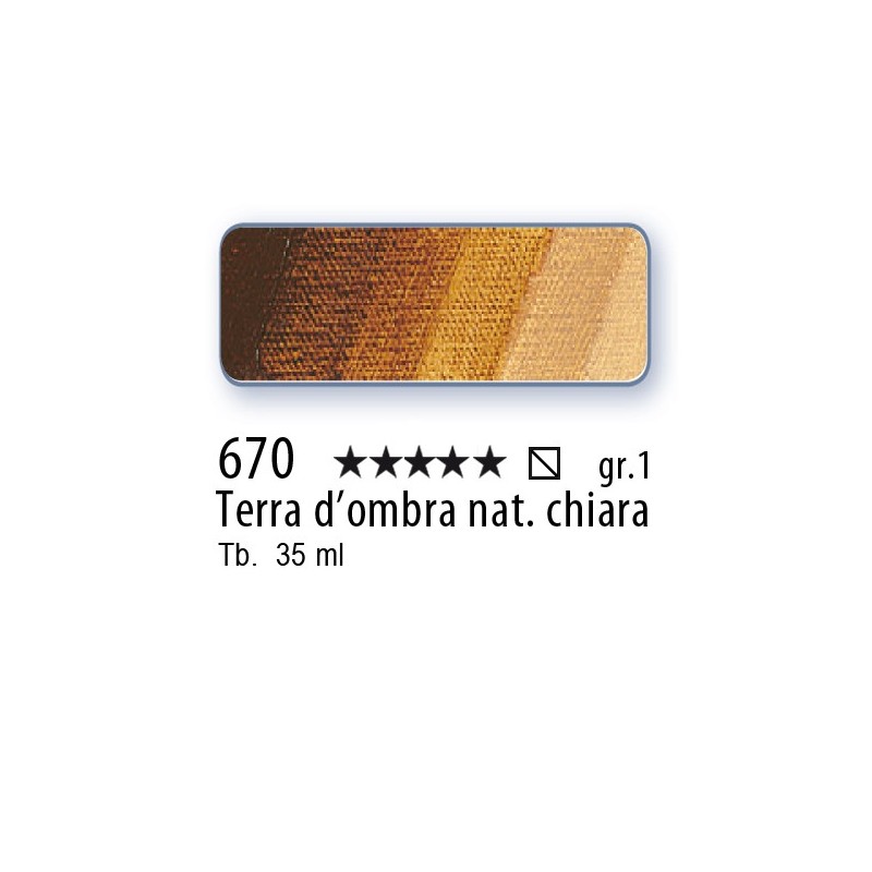 670 - Schmincke Olio Mussini terra d'ombra nat. chiara