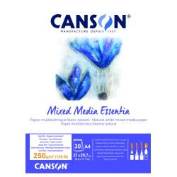 Canson Mixed Media Essentia blocco da 30 FG.A4 21X29,7 CM. da 250 GR./MQ.