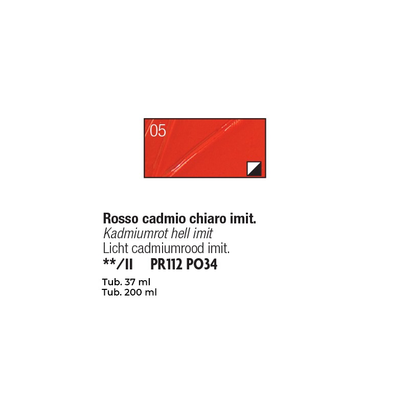 05 - Pebeo Olio Studio XL rosso cadmio chiaro imit.