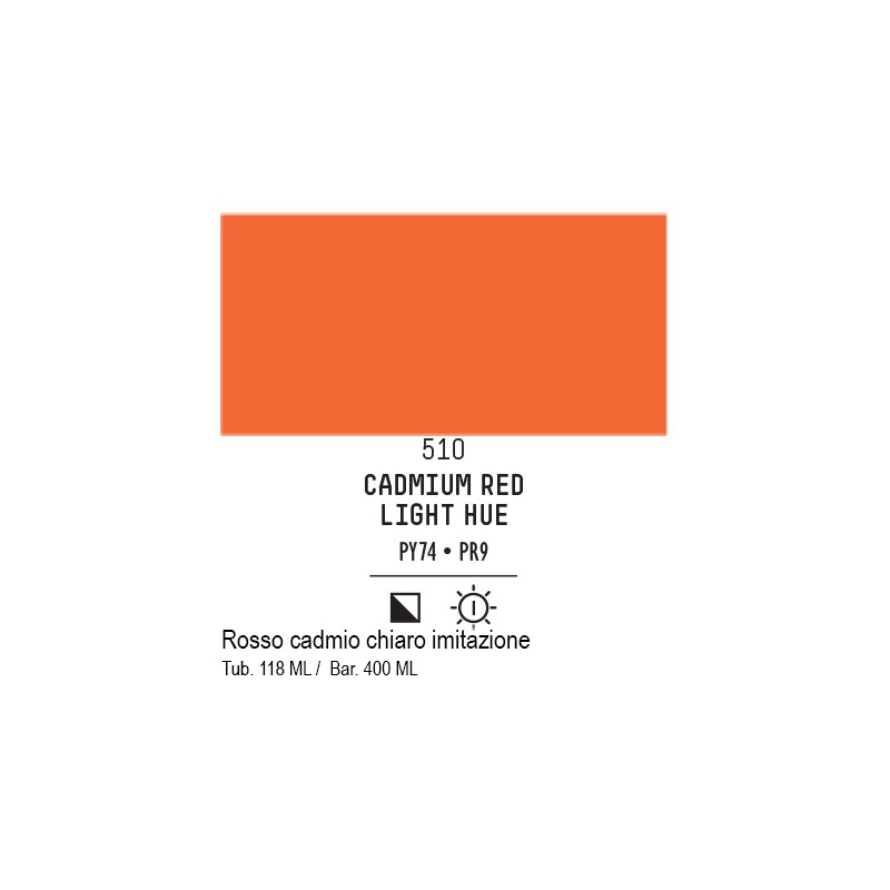 510 - Liquitex Basics acrilico rosso di cadmio chiaro imit