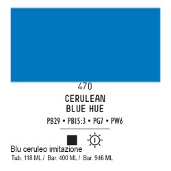470 - Liquitex Basics acrilico blu ceruleo imit