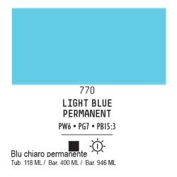 770 - Liquitex Basics acrilico blu chiaro permanente