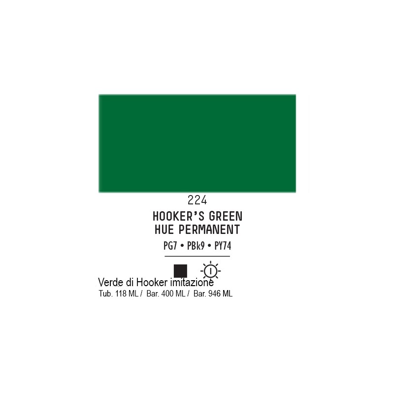 224 - Liquitex Basics acrilico verde di hooker imit