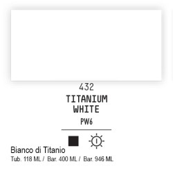 432 - Liquitex Basics acrilico bianco di titanio