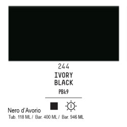 244 - Liquitex Basics acrilico nero d'avorio