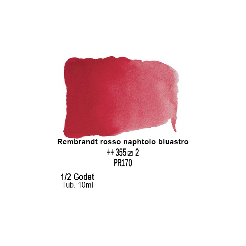 355 - Talens Rembrandt acquerello rosso naphtolo bluastro