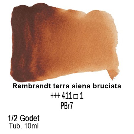 411 - Talens Rembrandt acquerello terra siena bruciata