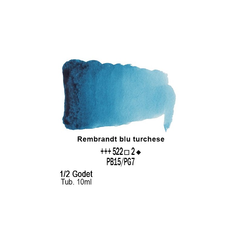 522 - Talens Rembrandt acquerello blu turchese