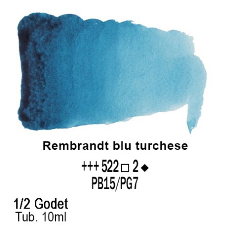 522 - Talens Rembrandt acquerello blu turchese