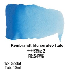 535 - Talens Rembrandt acquerello blu ceruleo ftalo