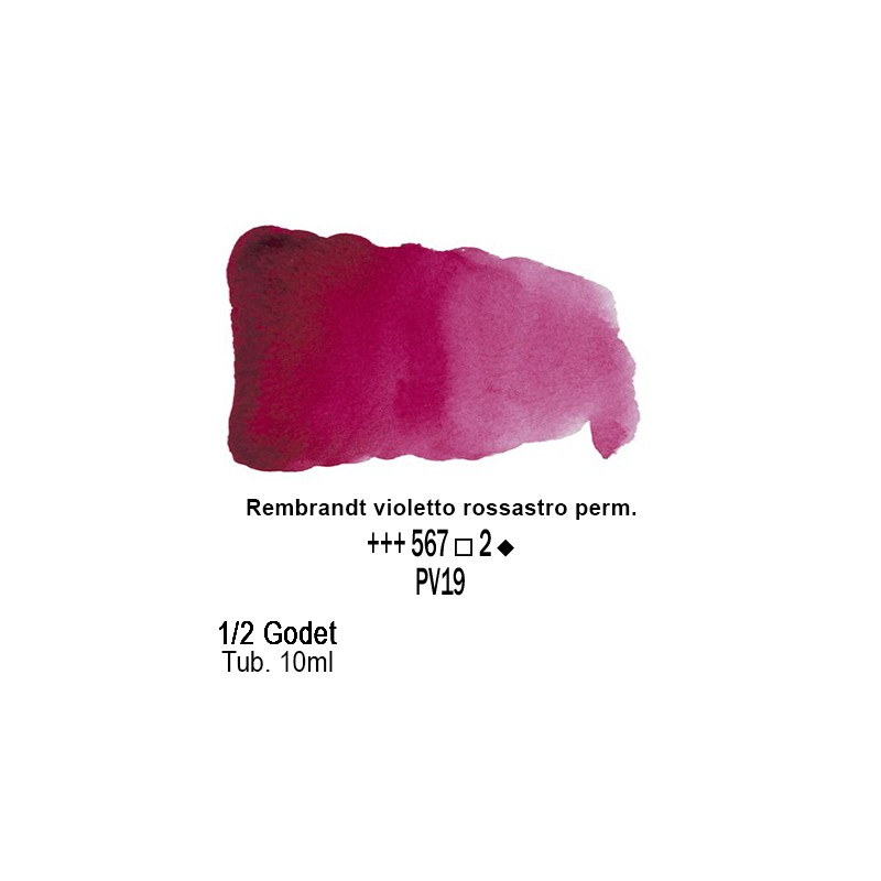 567 - Talens Rembrandt acquerello violetto rossastro permanente