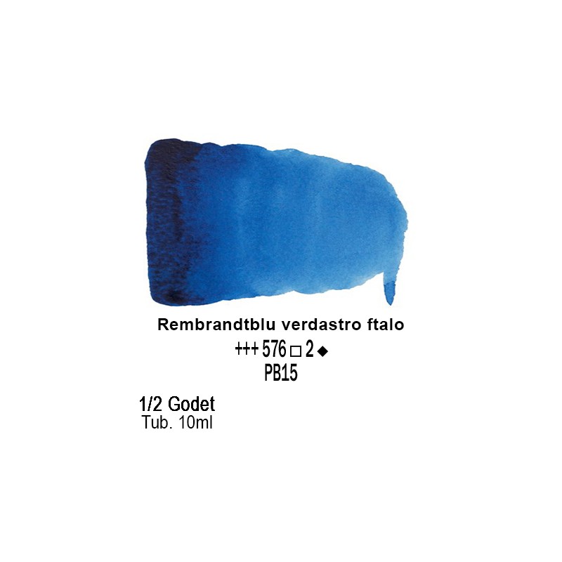 576 - Talens Rembrandt acquerello blu verdastro ftalo