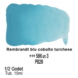 586 - Talens Rembrandt acquerello blu cobalto turchese