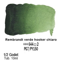 644 - Talens Rembrandt acquerello verde hooker chiaro