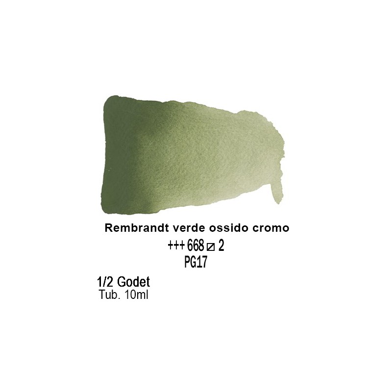 668 - Talens Rembrandt acquerello verde ossido cromo