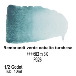 682 - Talens Rembrandt acquerello verde cobalto turchese