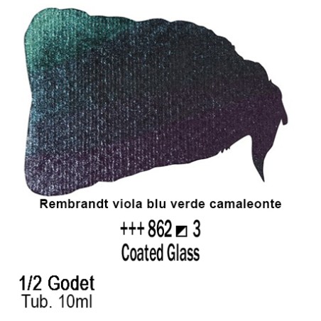 862 - Talens Rembrandt acquerello viola blu verde camaleonte