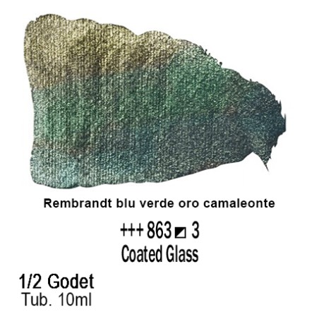 863 - Talens Rembrandt acquerello blu verde oro camaleonte