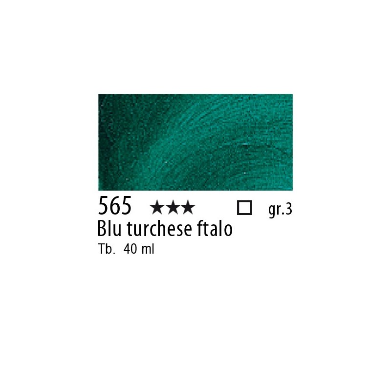 565 - Talens Olio Rembrandt Blu turchese ftalo