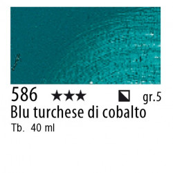 586 - Talens Olio Rembrandt Blu turchese di cobalto