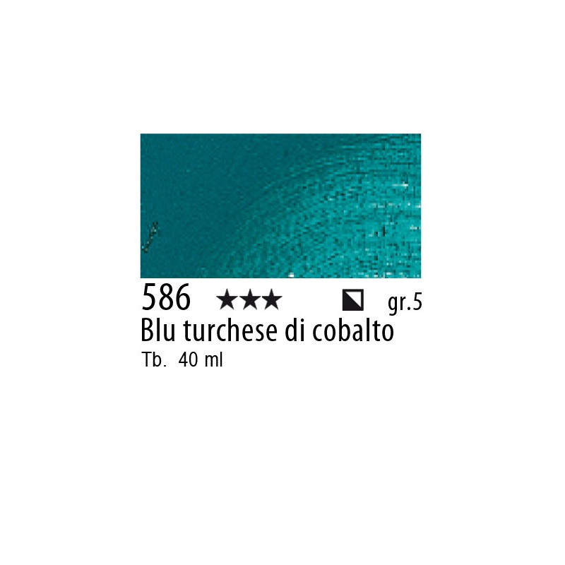 586 - Talens Olio Rembrandt Blu turchese di cobalto