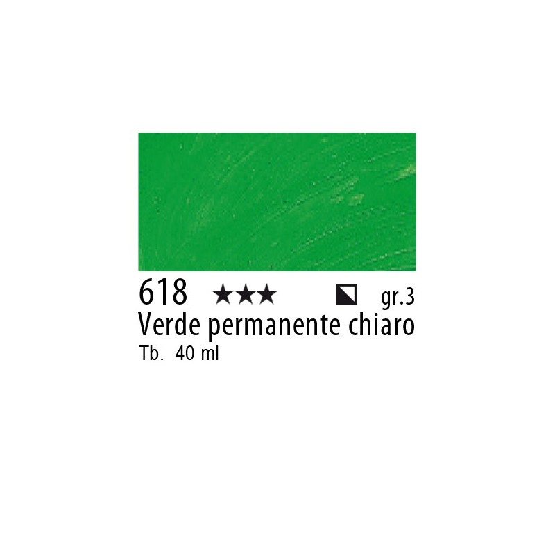 618 - Talens Olio Rembrandt Verde permanente chiaro