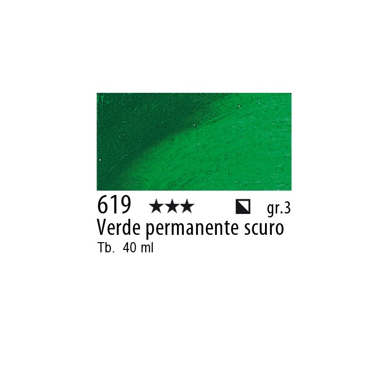 619 - Talens Olio Rembrandt Verde permanente scuro