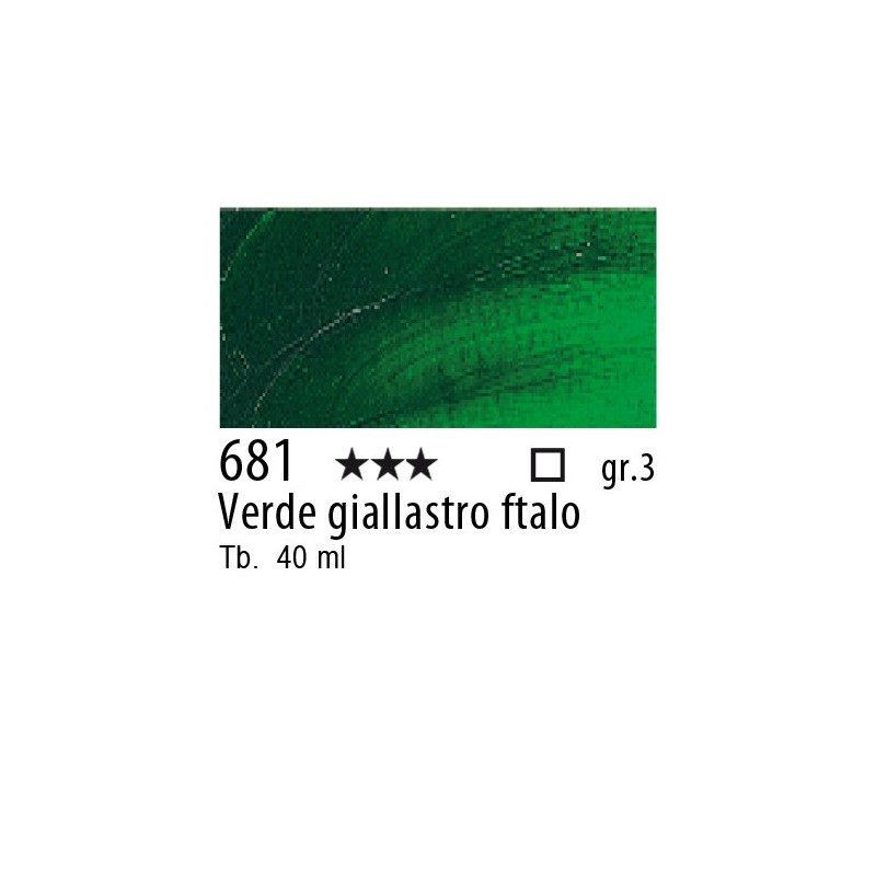 681 - Talens Olio Rembrandt Verde giallastro ftalo