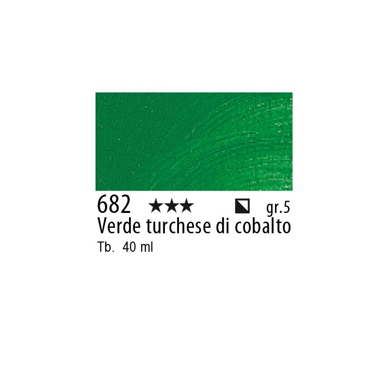 682 - Talens Olio Rembrandt Verde turchese di cobalto