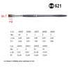 Borciani e Bonazzi Serie n.621, Linea Il Perfetto, pennello piatto martora sintetica, manico corto