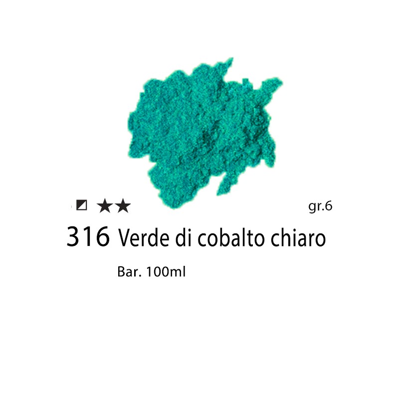 316 - Pigmento Puro per Artisti Maimeri Verde di cobalto chiaro