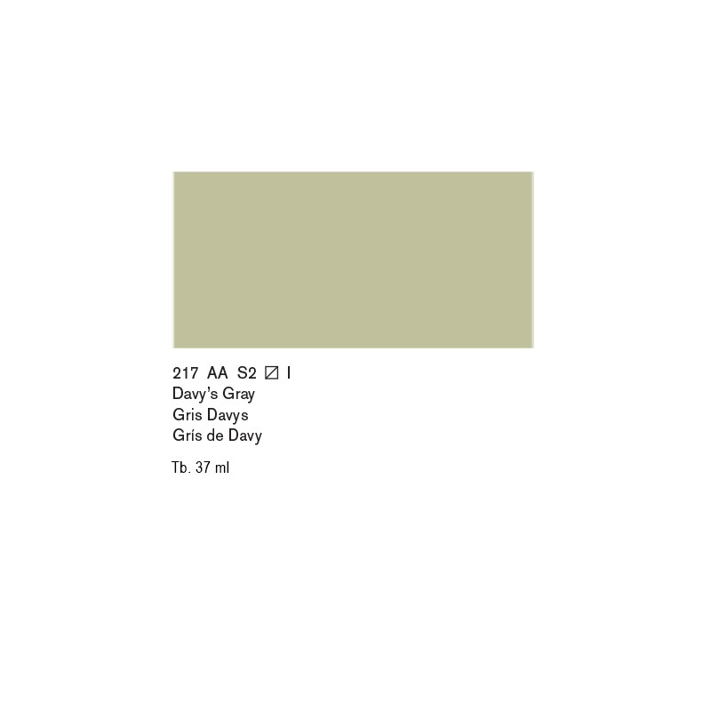 217 - Winsor & Newton Olio Artists Grigio Di Davy