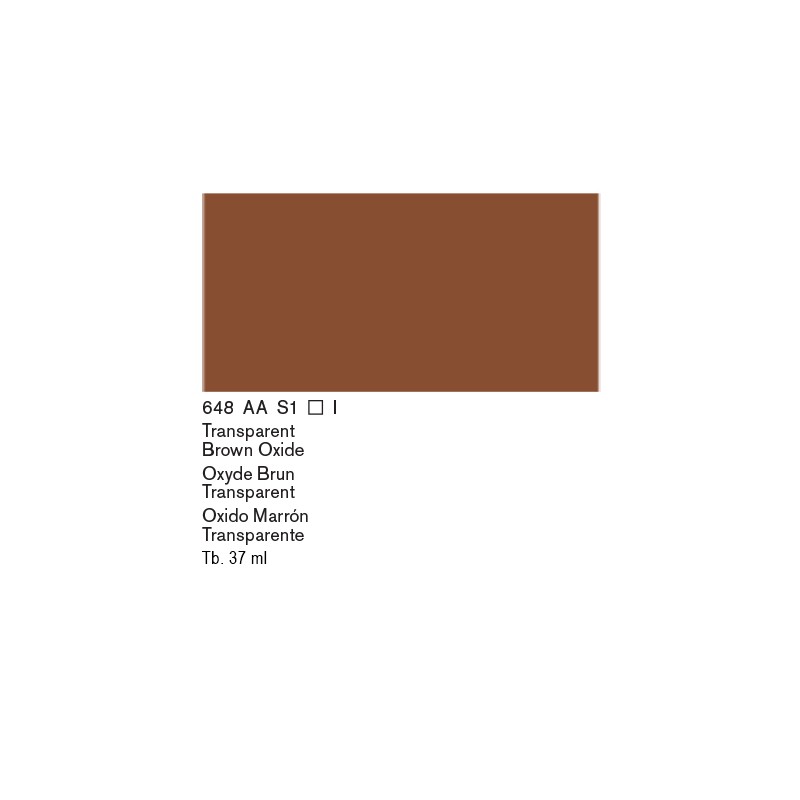 648 - Winsor & Newton Olio Artists Bruno Ossido Trasparente