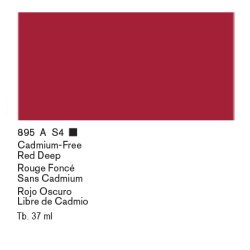 895 - Winsor & Newton Olio Artists Rosso Scuro Privo Di Cadmio
