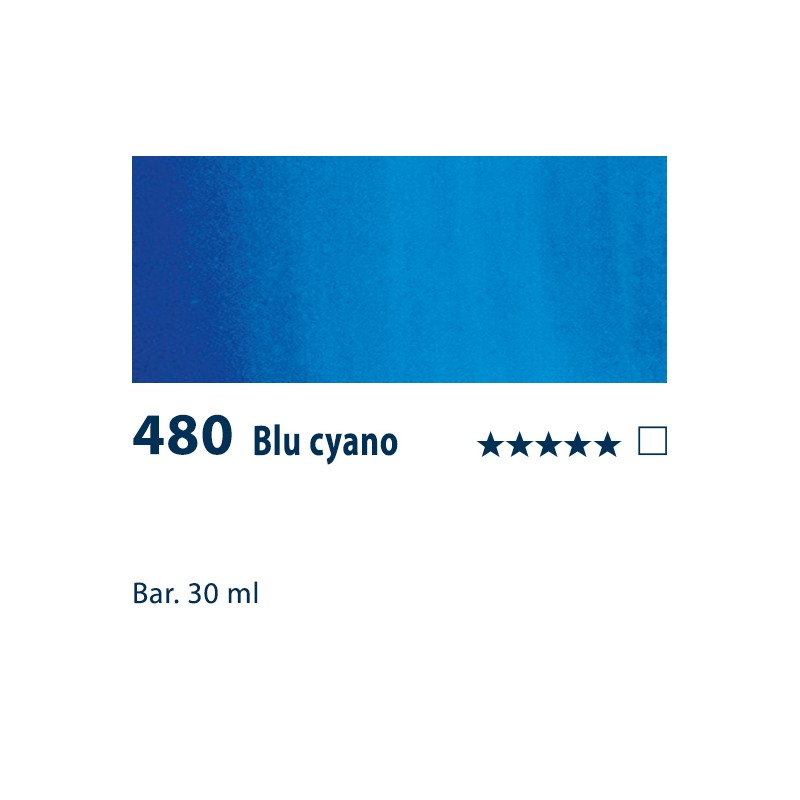 480 - Schmincke Aqua Drop Acquerello liquido blu cyano