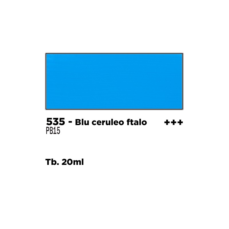 535 - Talens Gouache Extra Fine Blu Ceruleo Ftalo