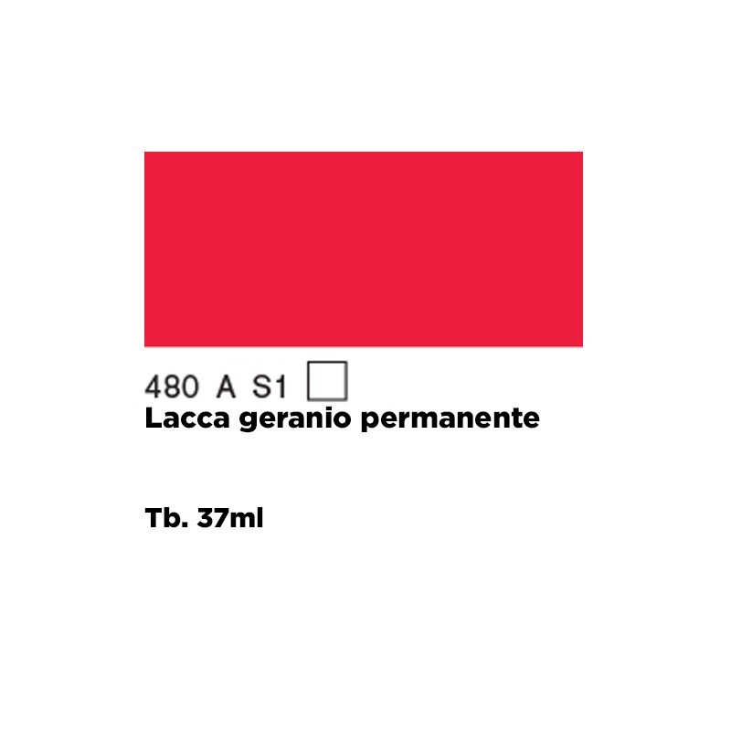 480 - Winsor & Newton Olio Griffin Alkyd Lacca Geranio Permanente