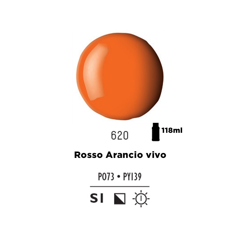620 - Liquitex Basics Acrylic Fluid Rosso Arancio Vivo