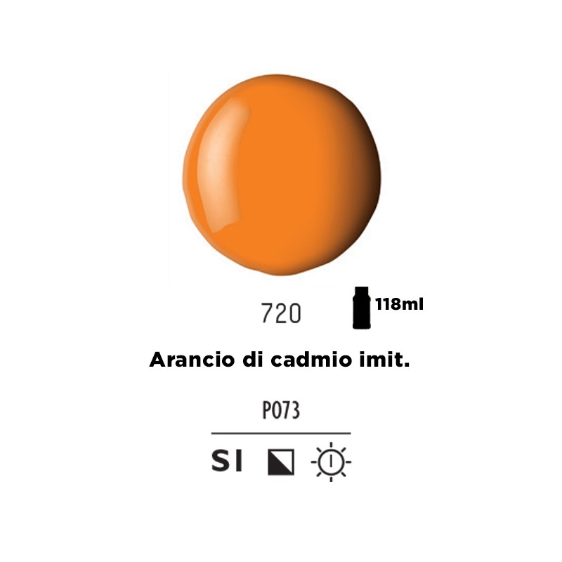 720 - Liquitex Basics Acrylic Fluid Arancio Di Cadmio imit.