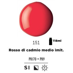 151 - Liquitex Basics Acrylic Fluid Rosso Di Cadmio Medio imit.
