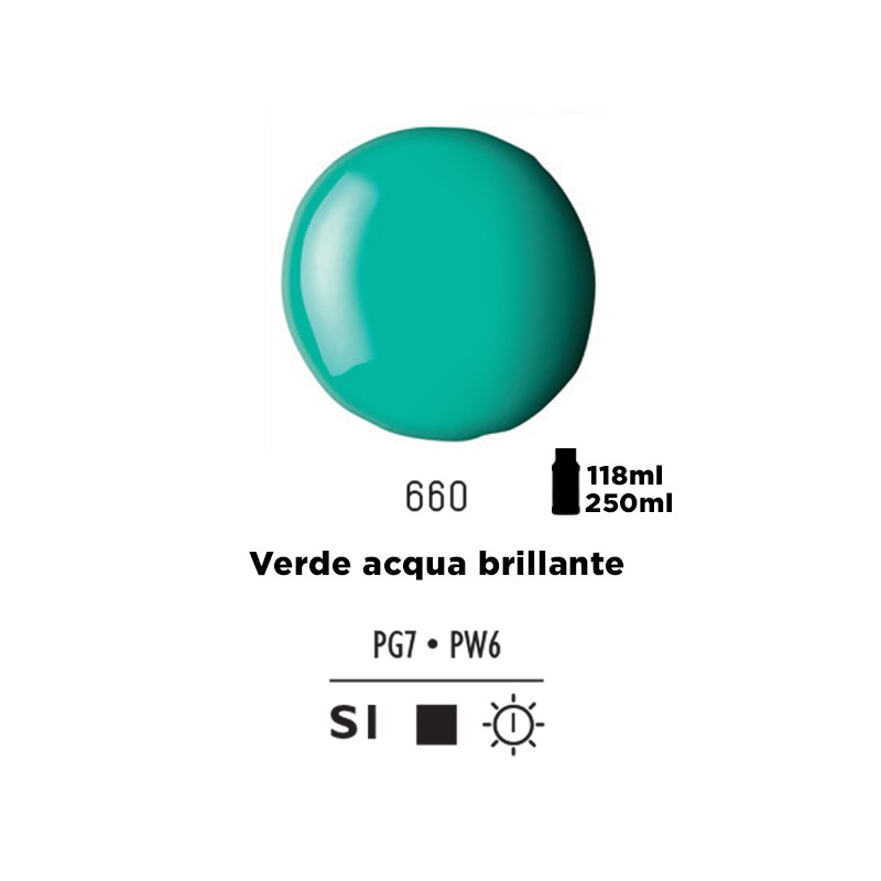 660 - Liquitex Basics Acrylic Fluid Verde Acqua Brillante