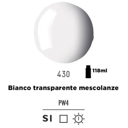 430 - Liquitex Basics Acrylic Fluid Bianco Transparente Per Mescolanze